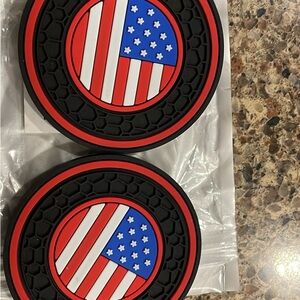 American Flag Car Coasters